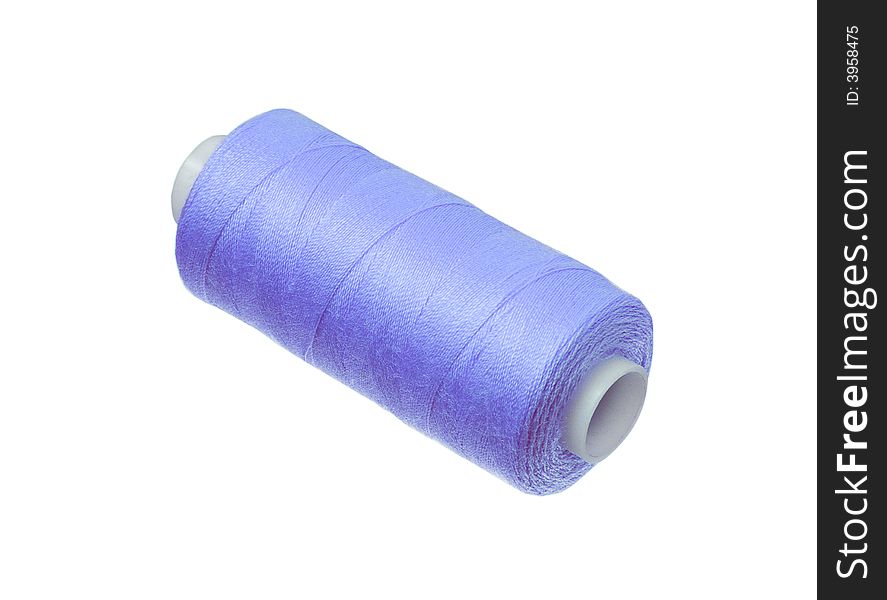 Sewing thread spool isolated