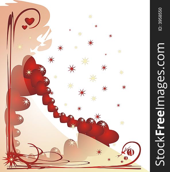 Hearts. Valentines day. Abstract. Vector