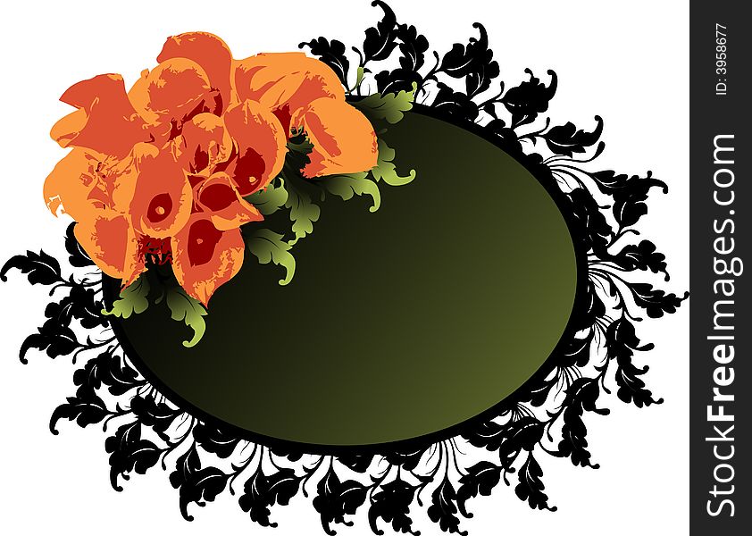 This image is contain abstract orange flower and big text place. This image is contain abstract orange flower and big text place