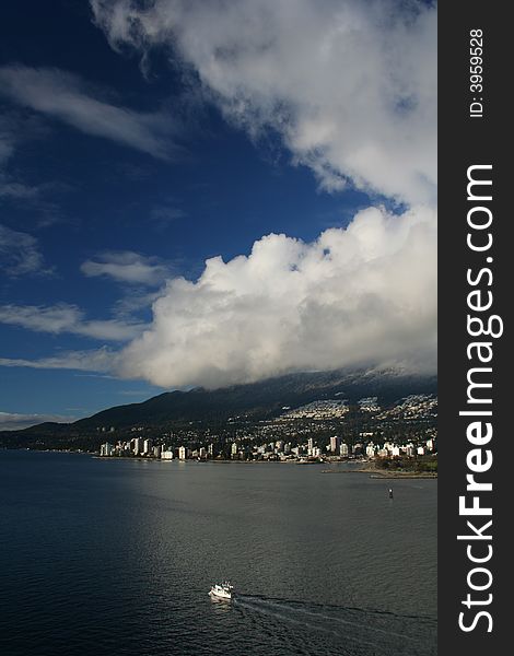 View of Vancouver from Prospect Point in Stanley park. View of Vancouver from Prospect Point in Stanley park