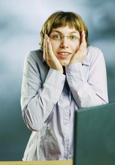 Miss In An Amazement Royalty Free Stock Photo Miss In An Amazement Royalty Free Stock Photo
