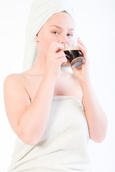 Wellness Girl Series Coffee Drinking Stock Photos Wellness Girl Series Coffee Drinking Stock Photos