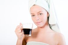 Wellness Girl Series Coffee Cup Stock Photo Wellness Girl Series Coffee Cup Stock Photo