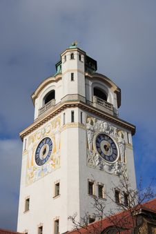 Steeple With Clock Royalty Free Stock Image