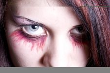 Make-up Of The Vampire Royalty Free Stock Images