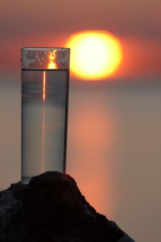 Sunset In Glass Stock Images Sunset In Glass Stock Images