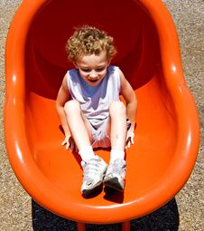 Boy On Slide Royalty Free Stock Images Boy On Slide Royalty Free Stock Images