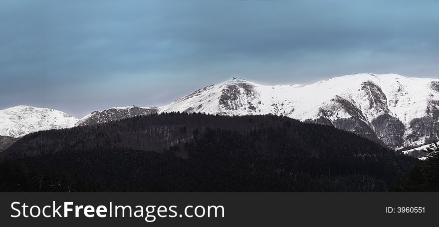 Panorama of Mount cimone in the appenini alps, italy. Panorama of Mount cimone in the appenini alps, italy