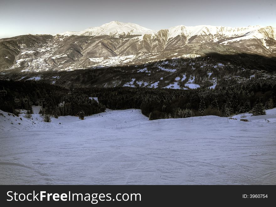 Mountain scenery in the italian alps