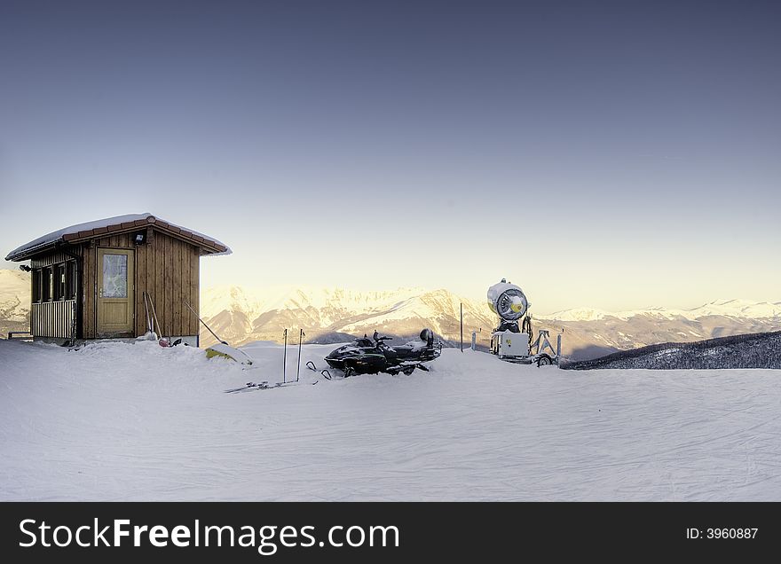 Mountain scenery in the italian alps