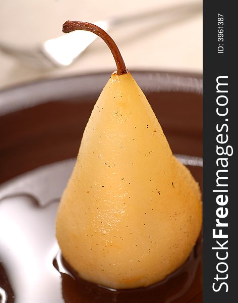 Bartlett Pear Poached In White Wine