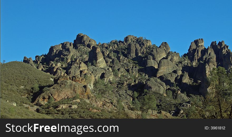 Volcanic rock at the top of a summit. Volcanic rock at the top of a summit.