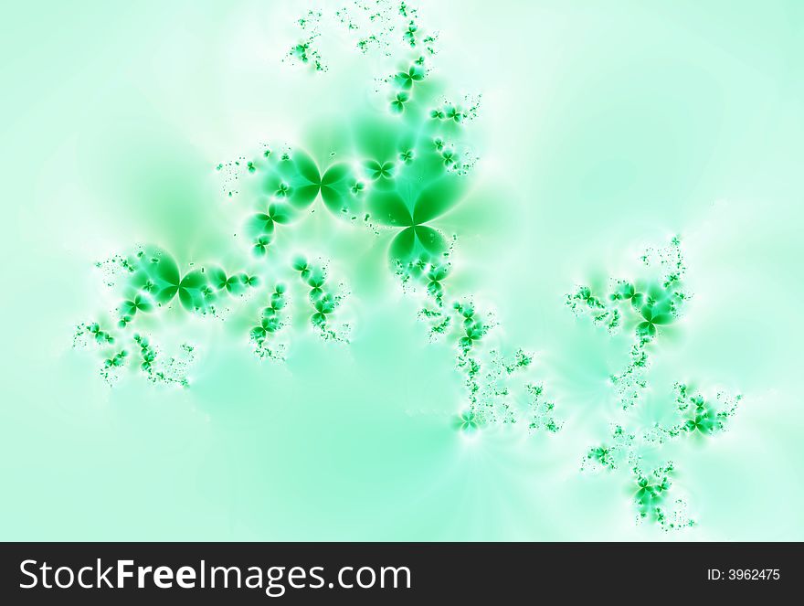 Green flowers on green background. Green flowers on green background