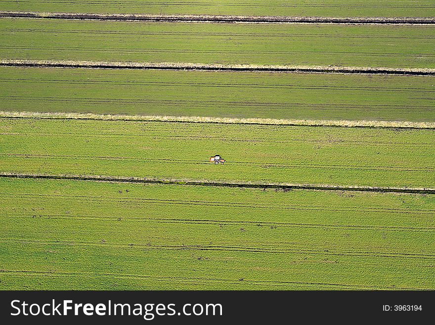 Tractor At Field