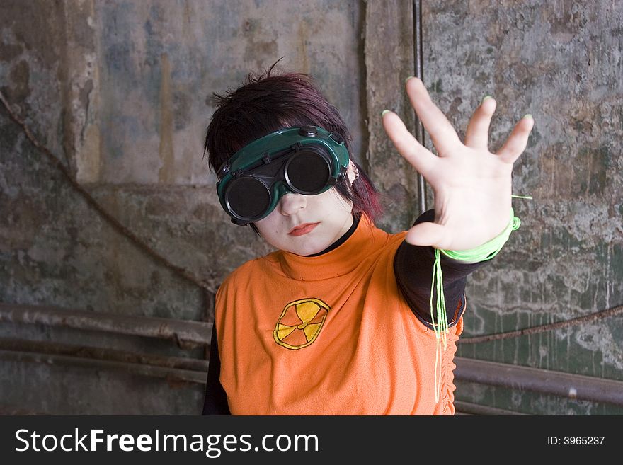 Girl in goggles