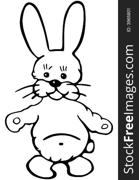 Vector illustration of little bunny
