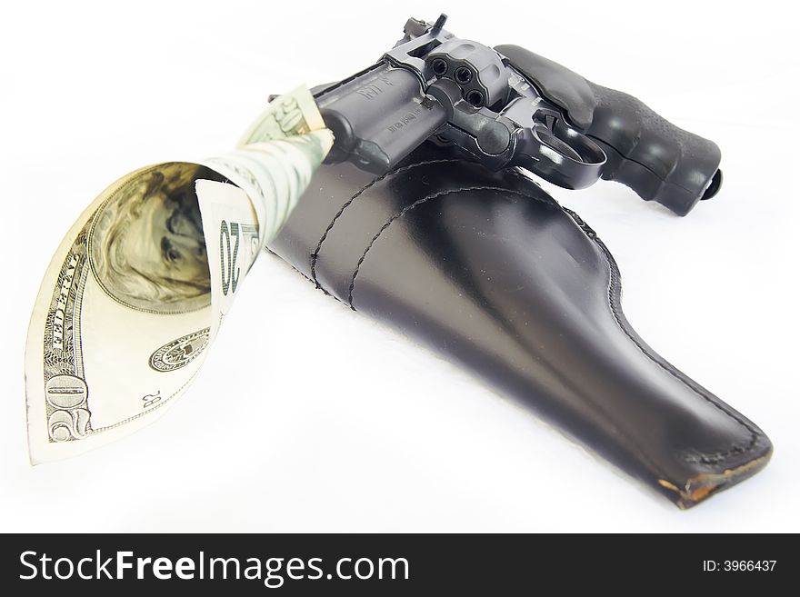 Revolver Shooting Money