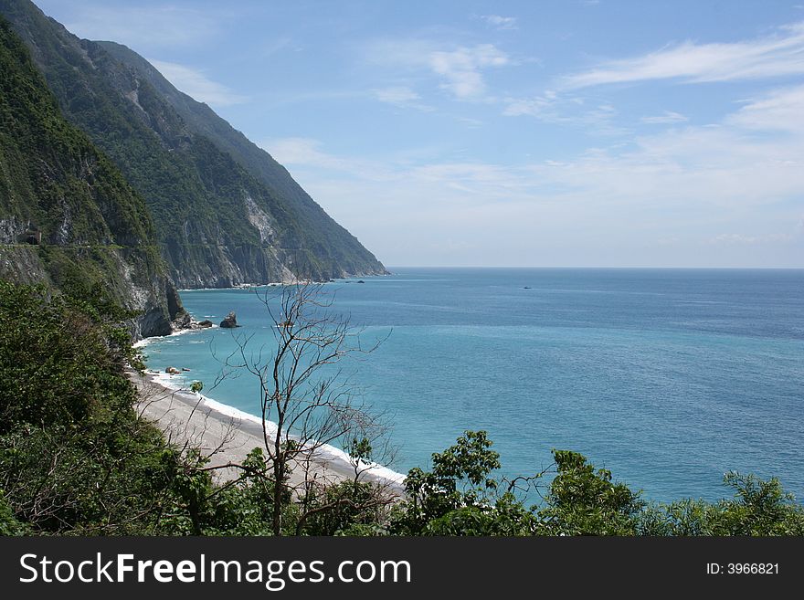 Lonely beach on the beautiful eastcoust of Taiwan