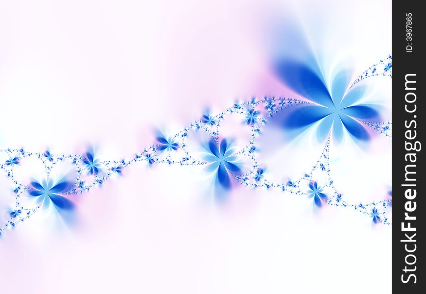 Bouquet of flowers. Fractal illustration