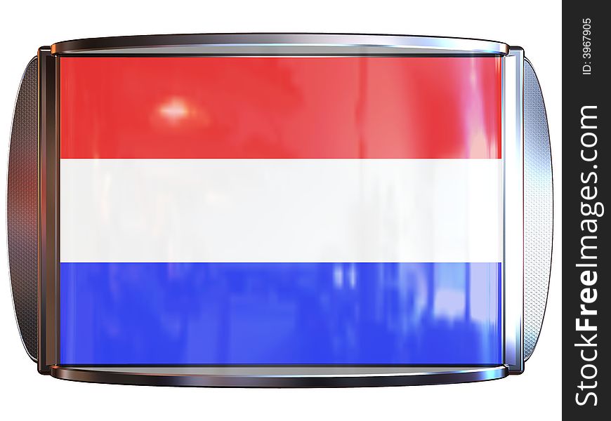3d scene icon with flag of the Netherlands. 3d scene icon with flag of the Netherlands