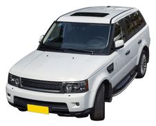 White SUV Isolate Royalty Free Stock Photo White SUV Isolate Royalty Free Stock Photo