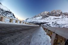 Iced Road - North Italy Mountains Stock Images Iced Road - North Italy Mountains Stock Images