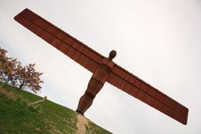 The Red Angel Of The North Stock Images
