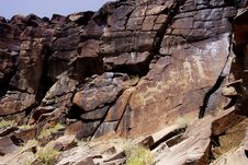 Coso Range Petroglyphs Stock Photo