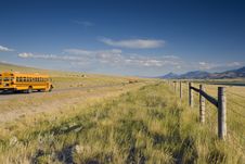 Blurred School Bus On The Road Royalty Free Stock Image Blurred School Bus On The Road Royalty Free Stock Image