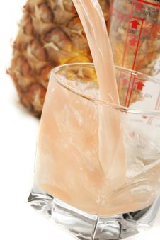 A Glass Of Ice Cold Juice Royalty Free Stock Photography A Glass Of Ice Cold Juice Royalty Free Stock Photography