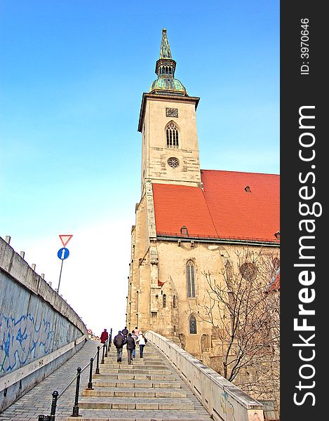 View on a Saint MartinÂ´s Church in Bratislava