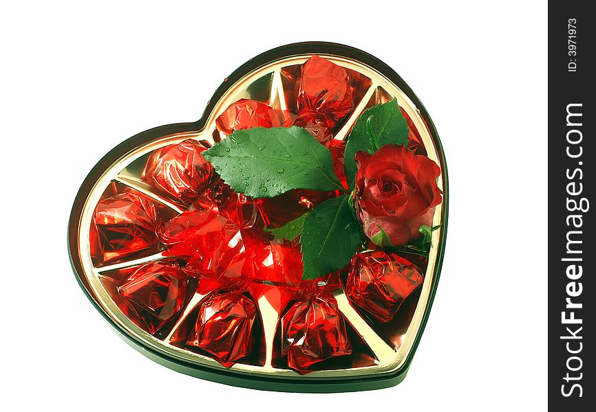 Candies With A Red Rose