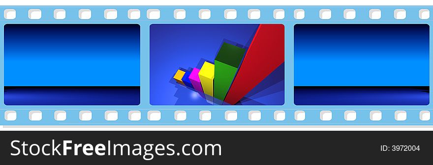 Filmstrip & Business success,2D art