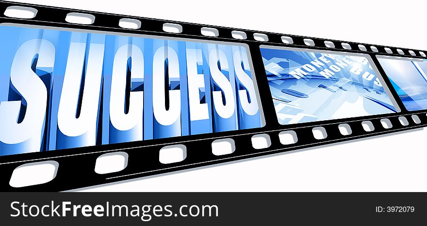 Filmstrip & Business success,2D art
