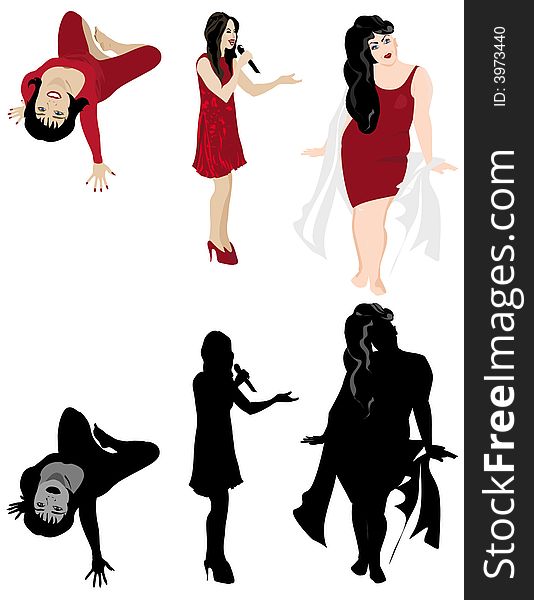 Female Poses With Silhouettes The Pose