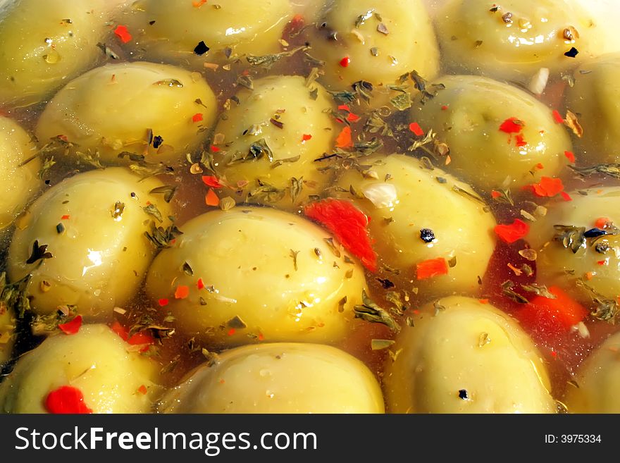 Bunch of Oily Olives. Close-up