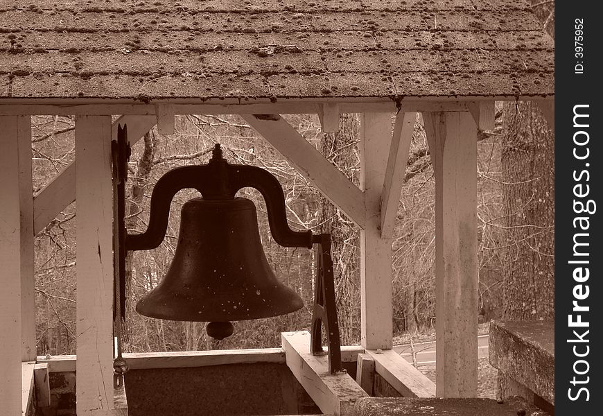 Vintage heavy antique church bell structure. Vintage heavy antique church bell structure.