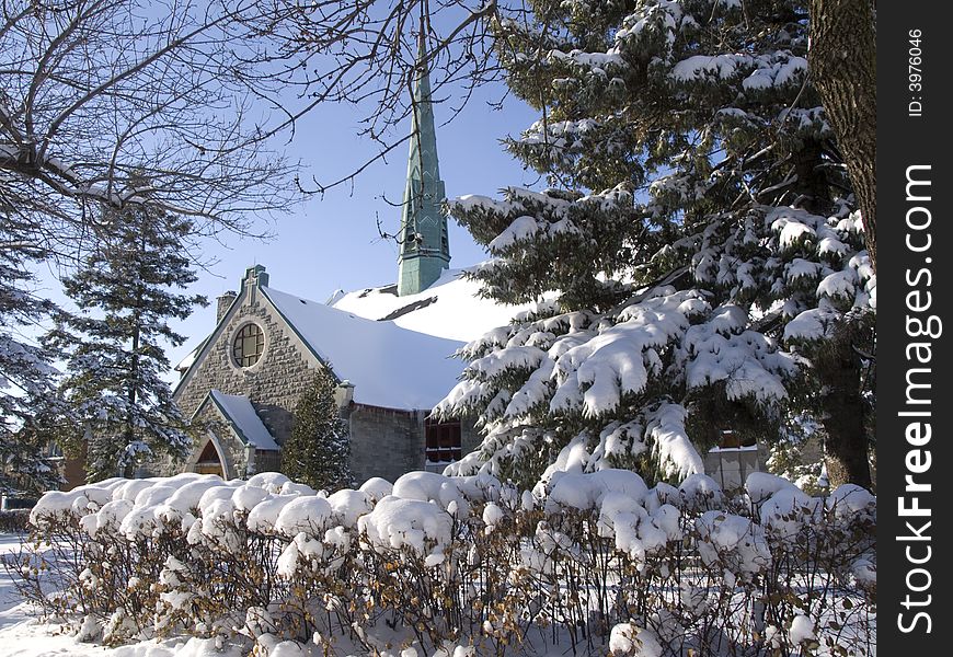 Church Under Snow