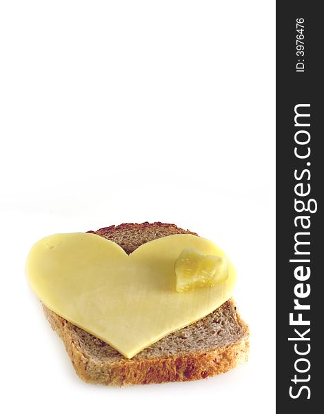 Image from creative food series: sandwich with heart