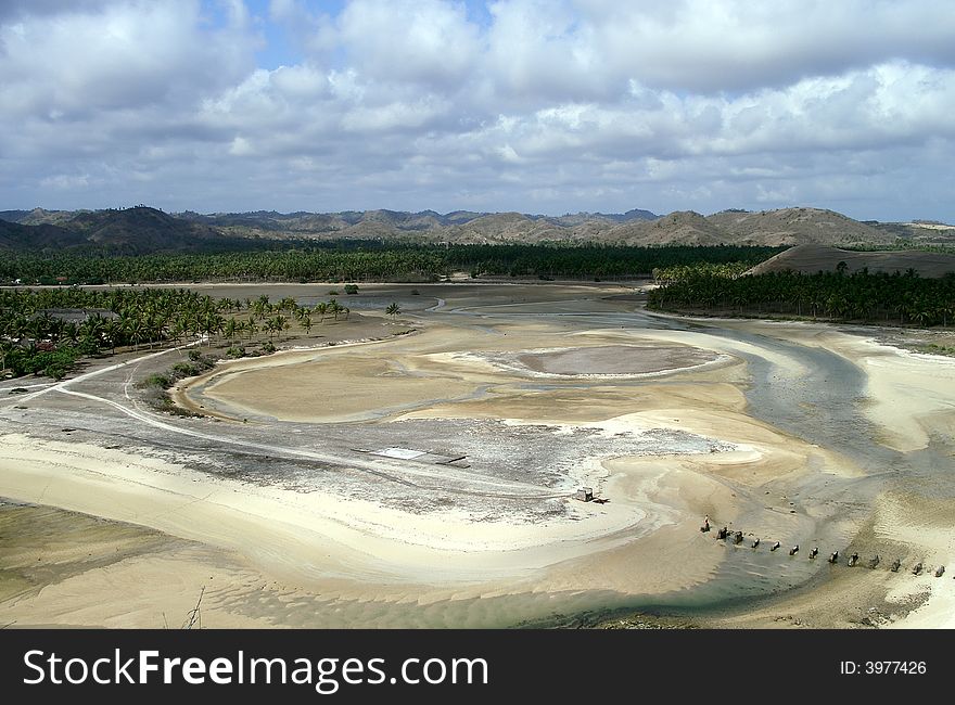 Bali, Indonesia.
A beautiful view with lagoon, palm grove and mountains. Outflow. Bali, Indonesia.
A beautiful view with lagoon, palm grove and mountains. Outflow