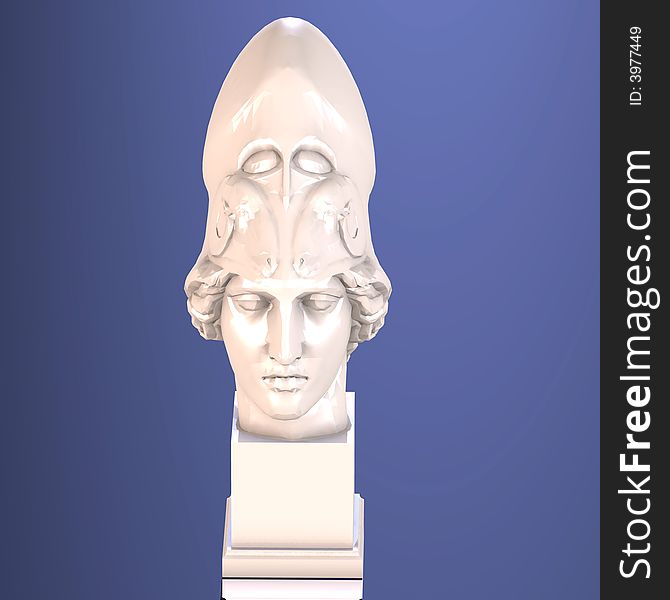 Statue of athena, with Clipping Path