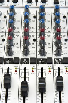 Faders And Knobs Of Sound Mixer Stock Photos Faders And Knobs Of Sound Mixer Stock Photos