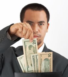 Getting Dollars Royalty Free Stock Image Getting Dollars Royalty Free Stock Image