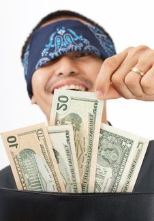 Getting Dollars Royalty Free Stock Photography Getting Dollars Royalty Free Stock Photography