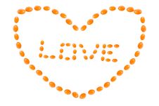 Mandarine Heart Stock Photos Mandarine Heart Stock Photos