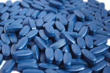 Blue Tablets Stock Photo Blue Tablets Stock Photo