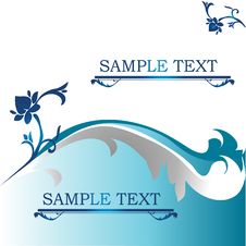 Blue Floral Background Royalty Free Stock Photo