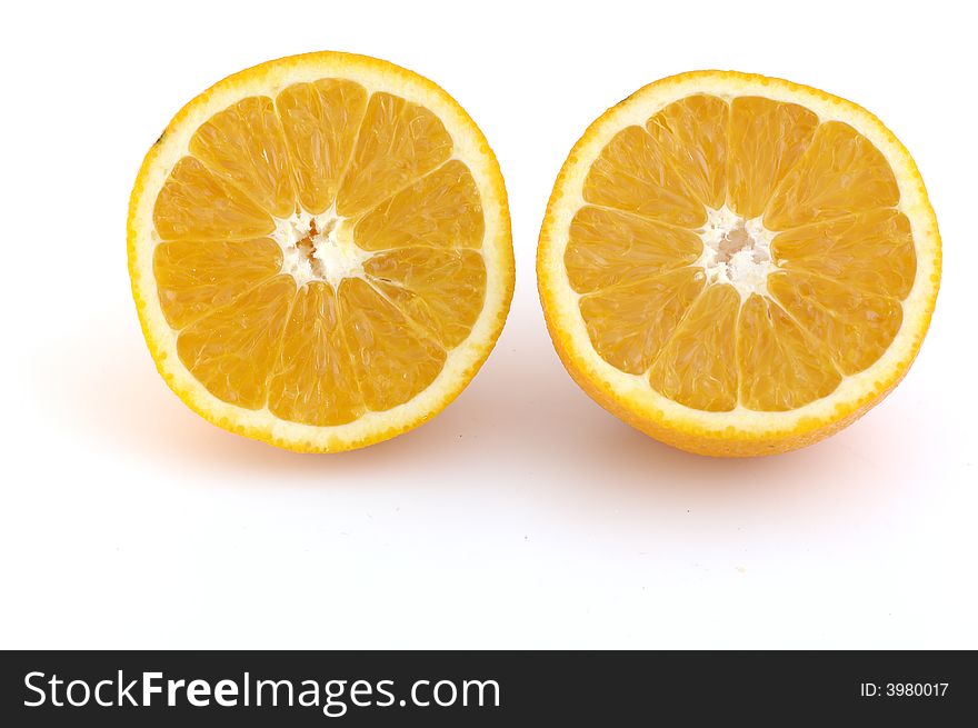 Orange cut isolated in background white