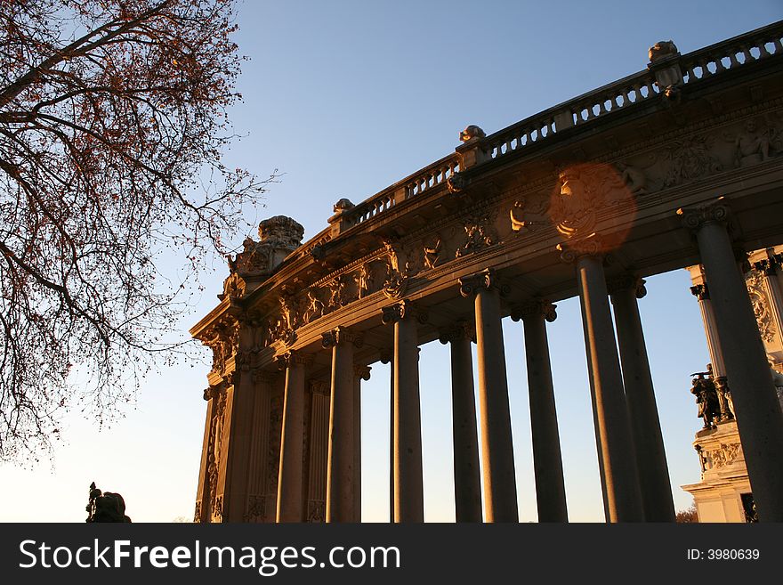 A view of the major monument in retiro park, madrid (spain). A view of the major monument in retiro park, madrid (spain)