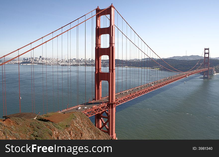 Golden Gate Bridge, San Francisco, From Marin Headlands